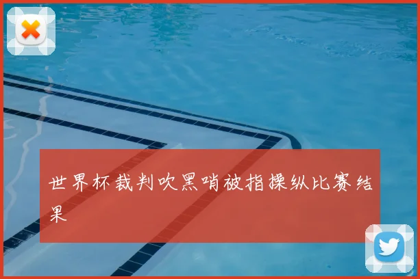 世界杯裁判吹黑哨被指操纵比赛结果